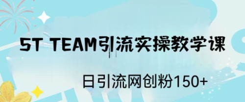 ST TEAM引流实操课，日引流网创粉100+-失落博客