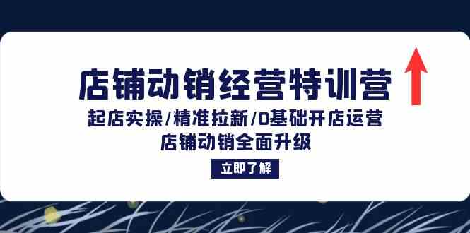 店铺动销经营特训营：起店实操/精准拉新/0基础开店运营/店铺动销全面升级-失落博客