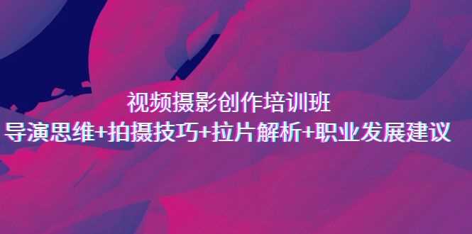 视频摄影创作培训班，导演思维+拍摄技巧+拉片解析+职业发展建议-失落博客
