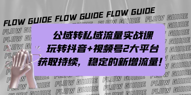公域转私域流量实战课，玩转抖音+视频号2大平台，获取持续，稳定的新增流量-失落博客
