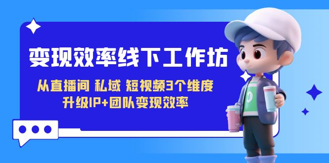 变现-效率线下工作坊，从直播间、私域、短视频3个维度 升级IP+团队变现效率-失落博客