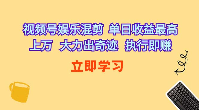 （10122期）视频号娱乐混剪  单日收益最高上万   大力出奇迹   执行即赚-失落博客