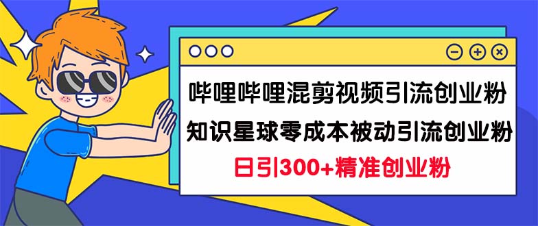 哔哩哔哩混剪视频引流创业粉日引300+知识星球零成本被动引流创业粉一天300+-失落博客