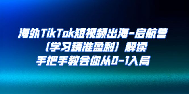 海外TikTok短视频出海-启航营（学习精准盈利）解读，手把手教会你从0-1入局-失落博客