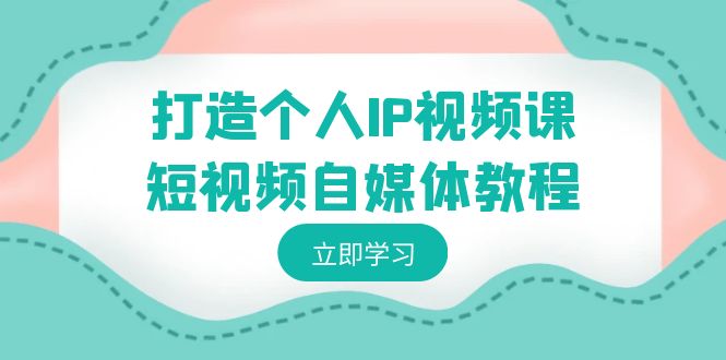 打造个人IP视频课-短视频自媒体教程，个人IP如何定位，如何变现-失落博客