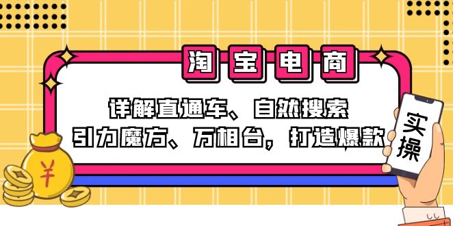 （12814期）2024淘宝电商课程：详解直通车、自然搜索、引力魔方、万相台，打造爆款-失落博客