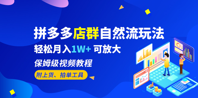 拼多多店群自然流玩法，轻松月入1W+ 保姆级视频教程（附上货、拍单工具）-失落博客