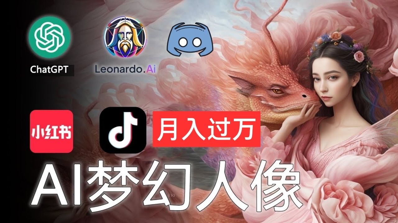 AI摄影梦幻人像：零基础也能月入过万的秘密-失落博客