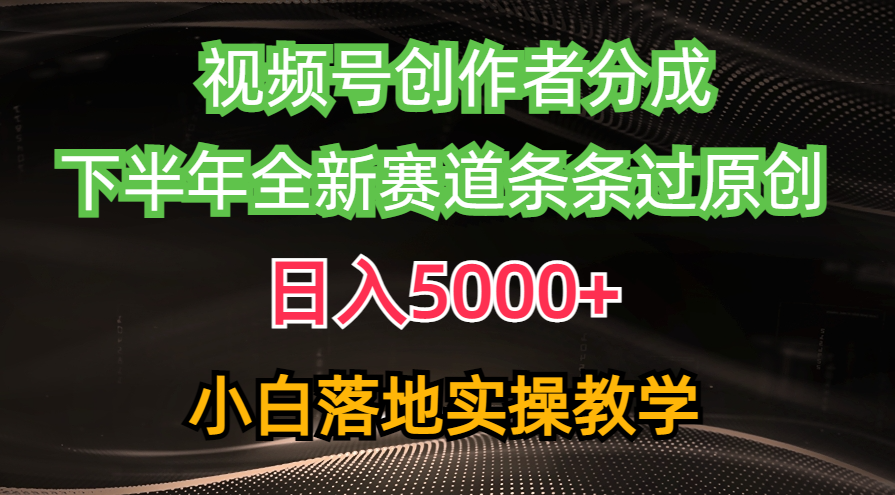 （10294期）视频号创作者分成最新玩法，日入5000+  下半年全新赛道条条过原创，小…-失落博客