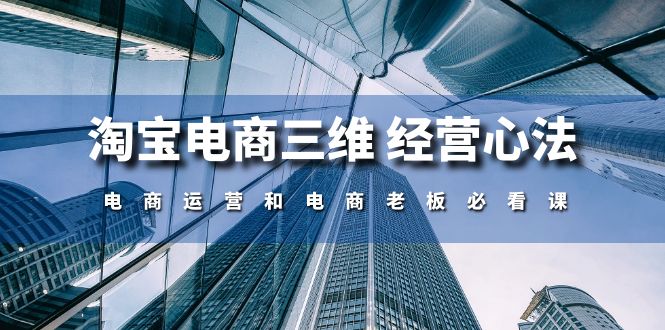 淘宝电商三维经营心法：电商运营和电商老板必看课（59节课）-失落博客