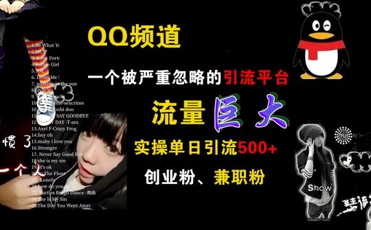 QQ频道，一个被严重忽略的引流平台，流量巨大 实操单日引流500+创业粉兼职粉【揭秘】-失落博客