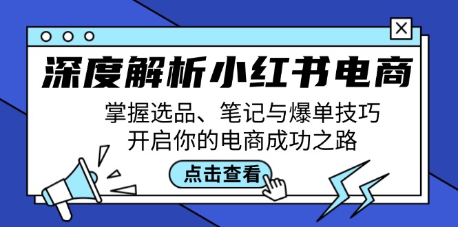 深度解析小红书电商：掌握选品、笔记与爆单技巧，开启你的电商成功之路-失落博客