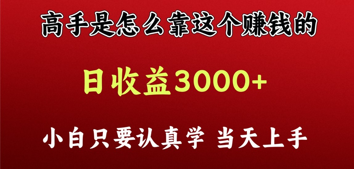 看高手是怎么赚钱的，一天收益至少3000+以上，小白当天上手-失落博客