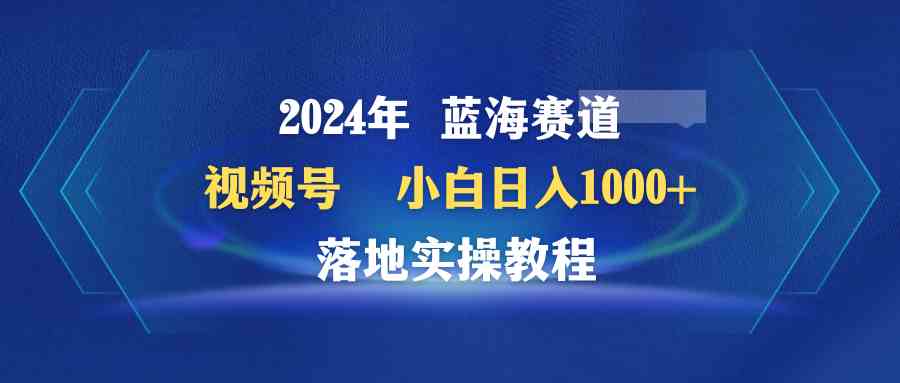 （9515期）2024年蓝海赛道 视频号  小白日入1000+ 落地实操教程-失落博客