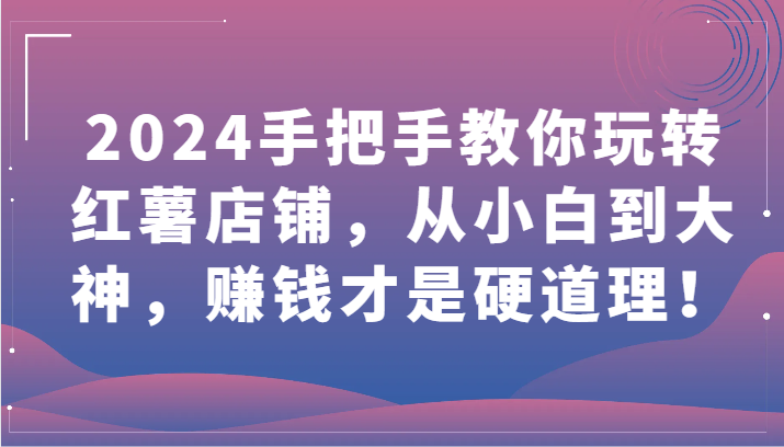 2024手把手教你玩转红薯店铺，从小白到大神，赚钱才是硬道理！-失落博客
