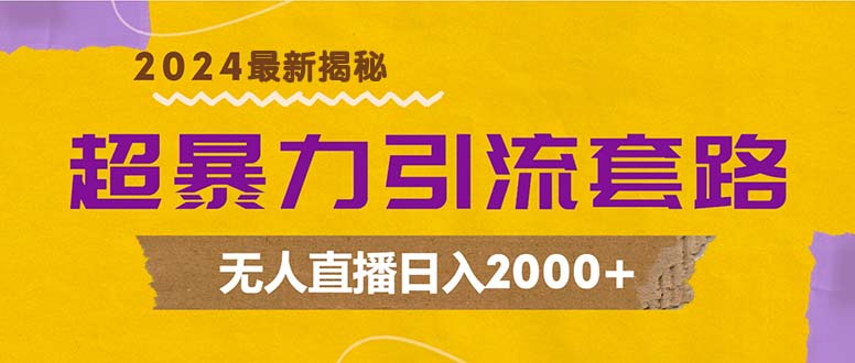 （12800期）超暴力引流套路，无人直播日入2000+-失落博客