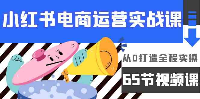 小红书电商运营实战课，​从0打造全程实操（63节视频课）-失落博客