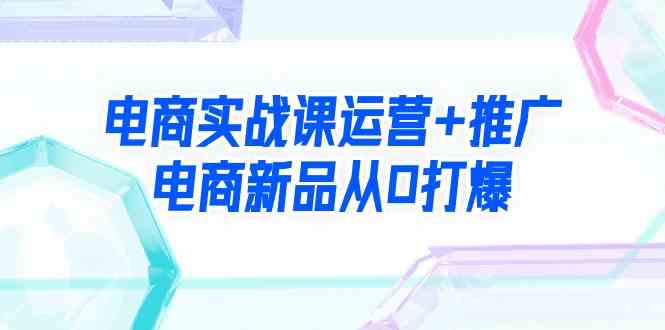 （9313期）电商实战课运营+推广，电商新品从0打爆（99节视频课）-失落博客