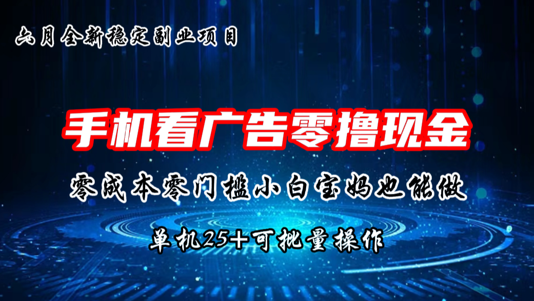 六月新项目，单机撸现金，单机20+，零成本零门槛，可批量操作-失落博客