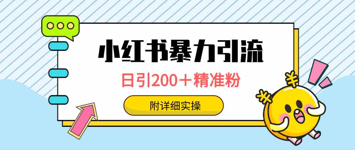 （9582期）小红书暴力引流大法，日引200＋精准粉，一键触达上万人，附详细实操-失落博客