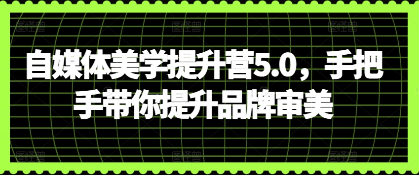 自媒体美学提升营5.0，手把手带你提升品牌审美-失落博客