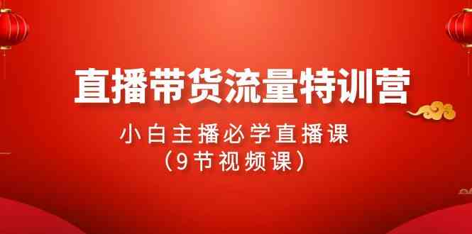 （9592期）2024直播带货流量特训营，小白主播必学直播课（9节视频课）-失落博客