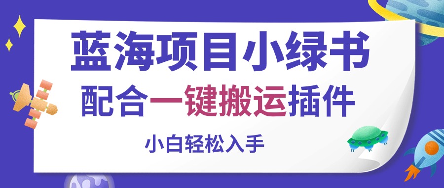 （10841期）蓝海项目小绿书，配合一键搬运插件，小白轻松入手-失落博客