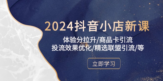 （10206期）2024抖音小店新课，体验分拉升/商品卡引流/投流效果优化/精选联盟引流/等-失落博客