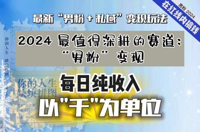 【私域流量最值钱】把“男粉”流量打到手，你便有无数种方法可以轻松变现，每日纯收入以“千”为单位-失落博客