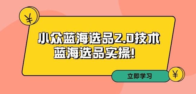 拼多多培训第33期：小众蓝海选品2.0技术-蓝海选品实操！-失落博客