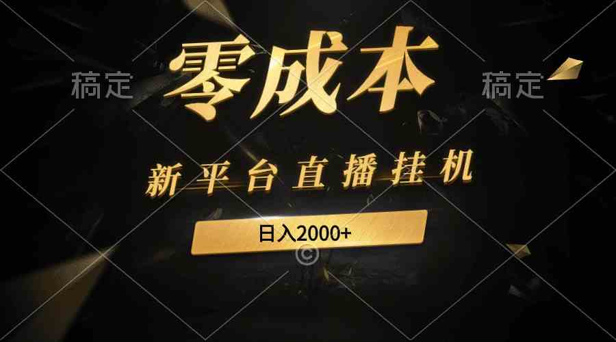（9841期）新平台直播挂机最新玩法，0成本，不违规，日入2000+-失落博客