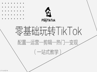 零基础玩转TikTok，配置一运营一剪辑一热门一变现，一站式教学-失落博客