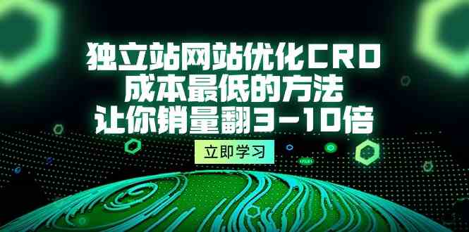 独立站网站优化CRO，成本最低的方法，让你销量翻3-10倍（5节课）-失落博客