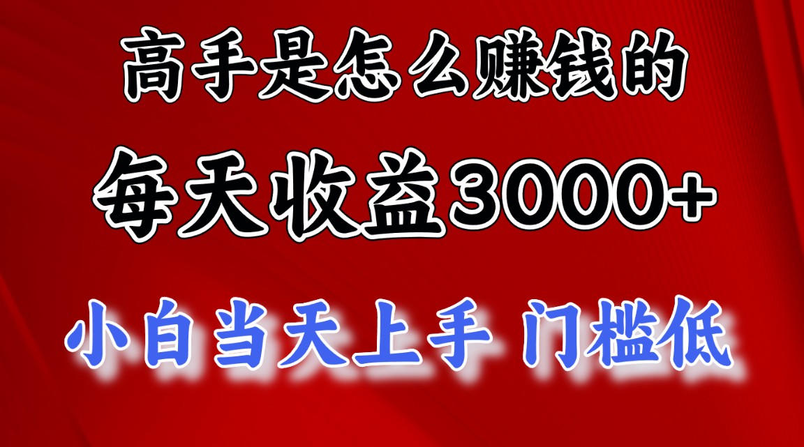 （10436期）高手是怎么赚钱的，一天收益3000+ 这是穷人逆风翻盘的一个项目，非常稳…-失落博客