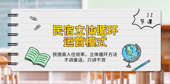 民宿立体循环运营模式：民宿高入住效率，立体循环方法，只讲干货（32节）-失落博客
