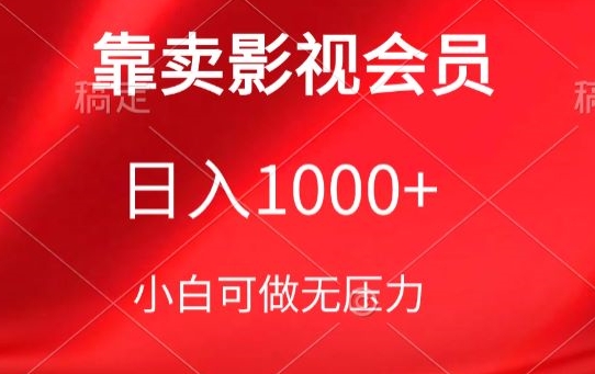 靠卖影视会员，日入1000+，落地保姆级教程，新手可学-失落博客