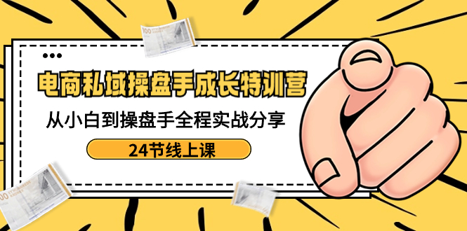 电商私域-操盘手成长特训营：从小白到操盘手全程实战分享-24节线上课-失落博客
