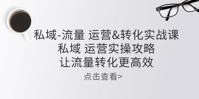 （10739期）私域-流量 运营&转化实操课：私域 运营实操攻略 让流量转化更高效-失落博客