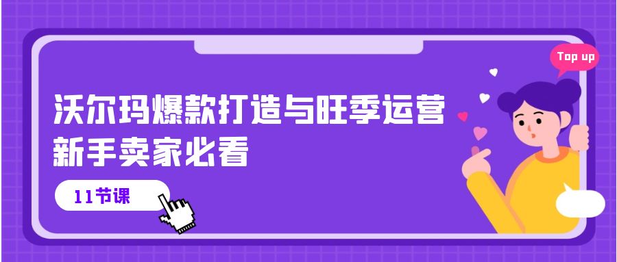 沃尔玛爆款打造与旺季运营，新手卖家必看（11节视频课）-失落博客