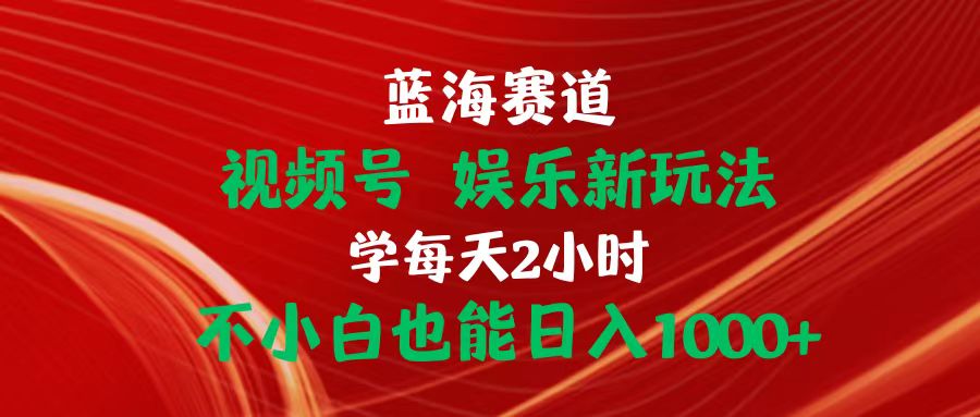 （10818期）蓝海赛道视频号 娱乐新玩法每天2小时小白也能日入1000+-失落博客