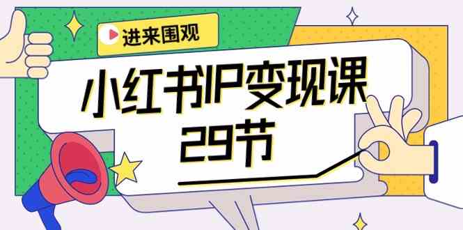小红书IP变现课：开店/定位/IP变现/直播带货/爆款打造/涨价秘诀/等等/29节-失落博客