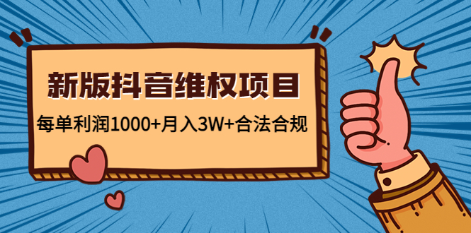 新版抖音维全项目：每单利润1000+月入3W+合法合规！-失落博客