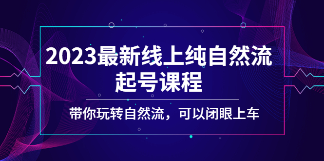 2023最新线上纯自然流起号课程，带你玩转自然流，可以闭眼上车！-失落博客