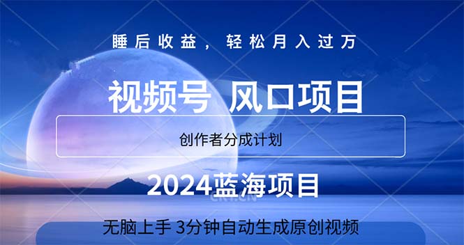 2024蓝海项目，3分钟自动生成视频，月入过万-失落博客
