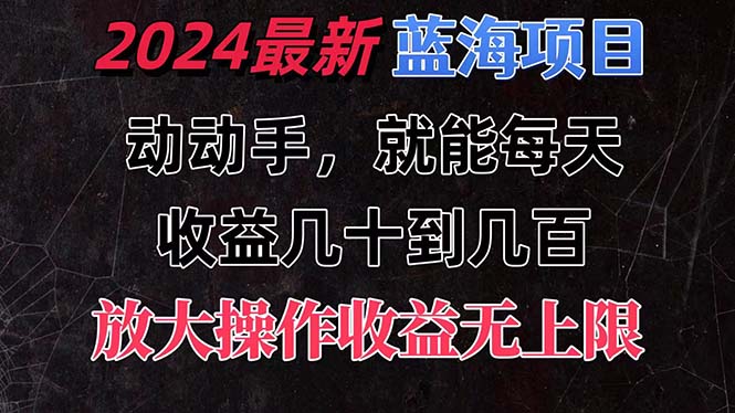 有手就行的2024全新蓝海项目，每天1小时收益几十到几百，可放大操作-失落博客